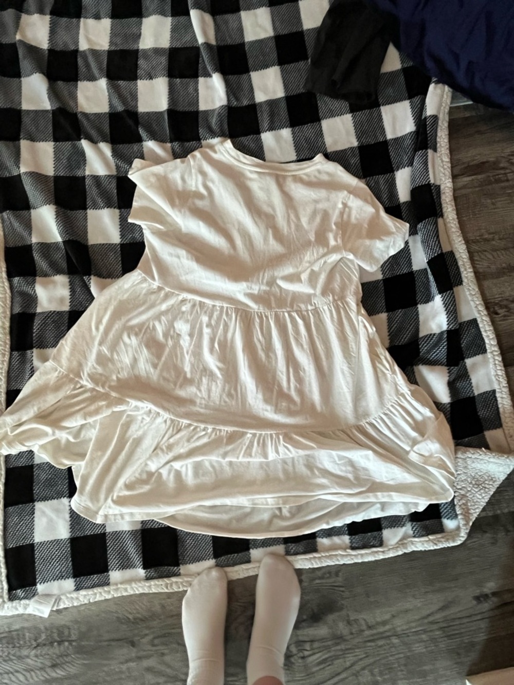 Old Navy White Tiered Short-Sleeve Dress for Girls
